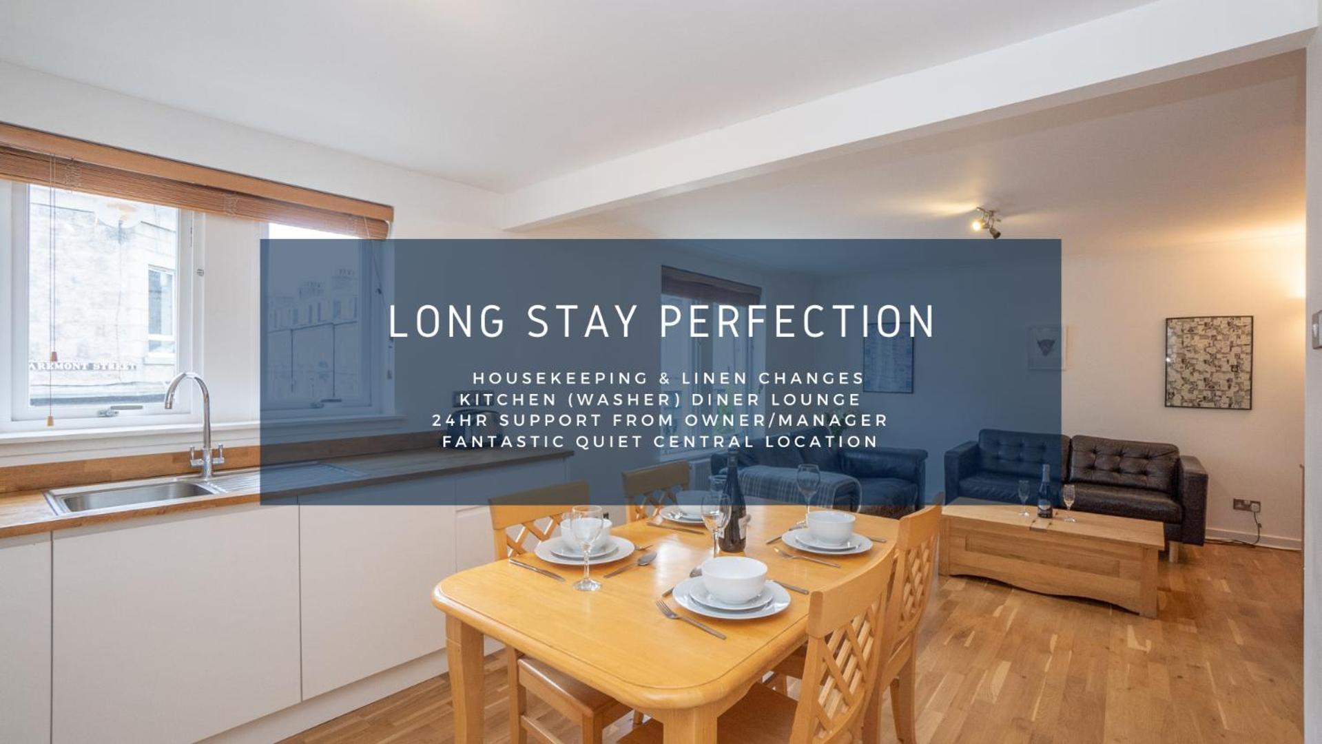 Dwellcome Home Ltd 2 King Beds West End Apt, Half Mile To Union Street Yet Quiet, Free Allocated Parking Space At Rear Entrance & Fast Wifi, Ideal For Long Term Contractor, Corporate, Etc Stays, Regular Housekeeping Option - See Our Site For Assuranc Αμπερντήν Εξωτερικό φωτογραφία